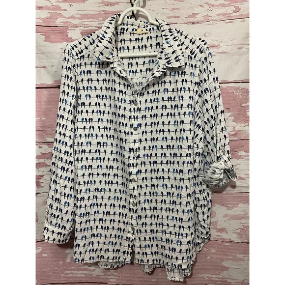 Jane  & Delancey Parrot Blouse Size 1X - Picture 6 of 8
